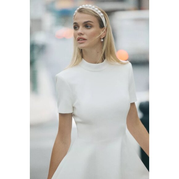 BARDOT Zephyra Short-Sleeve Collared Mini Dress in Orchid White US 8 (Large) - Picture 11 of 11